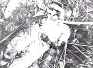 The corpse of Filipino president Ramon Magsaysay. 